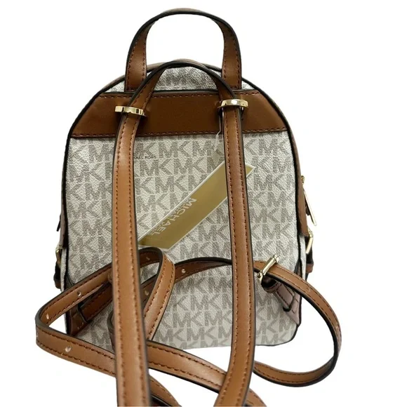 Michael Kors Jaycee XS Mini Convertible Zip Pocket Backpack Crossbody Vanilla - Picture 11 of 11